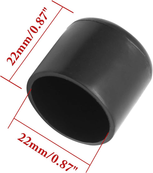 40 7/8"(22mm) Bonsicoky Pcs Round Rubber Furniture Leg Caps, Vinyl Flexible Chair Leg Floor Protectors/Covers Plastic