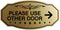 Signs ByLITA Victorian Please Use Other Door Right Arrow Sign, Small, Brushed Gold, 1 Pack
