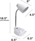 All The Rages 18.5" Creekwood Home Flexible Gooseneck Organizer Desk Lamp with Phone/iPad/Tablet Stand for Office
