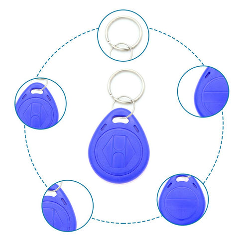 SEIWEI 10pcs 125KHZ Plastic Rewritable Writable ID Cards Keyfobs RFID Copy Key Tags Handheld RFID Copier Writer Readers