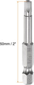 5pcs H4 Hex Screwdriver Bit 1/4" Hex Shank 2" Length Magnetic Security Power Tool