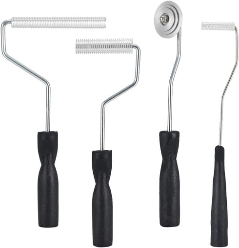 Fiberglass Roller Tools Kit, 4pcs Fiberglass Resin Laminating Bubble Roller Set for Tub Shower Bathtub Repair