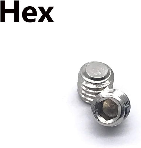 50pcs M6x6mm Stainless Steel Hex Socket Set Cap Point Grub Screws