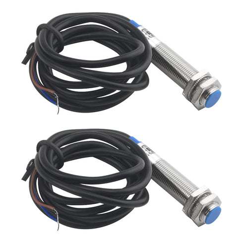 WMYCONGCONG 2 PCS M12 Inductive Proximity Sensor Switch NPN NC, DC 10-30V 200mA