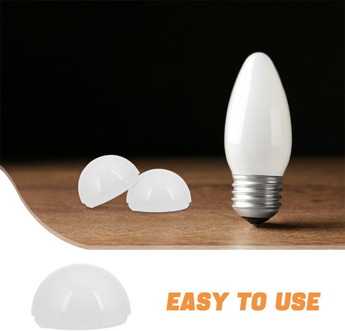 10pcs Toyvian Plastic Lamp Shade Vanity Light Globe Replacement Half Sphere Cover for Bathroom Makeup Mirror Wall