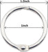 KINGFOREST 100-Pack 1 Inch Nickel Plated Binder Rings, Heavy Duty Metal Book Rings for Index Cards, DIY Journals