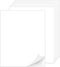 Printable White Sticker Labels, 100 Sheets, 8.5" x 11" Full Sheet for Laser & Inkjet Printers