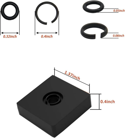 (7 Sets) 3/8" Impact Retaining Ring Clip Friction Ring Hog Ring with O-Ring for Milwaukee Electric Pneumatic Type Impact Wrench, Includes Install Tool by QMTCYXGS