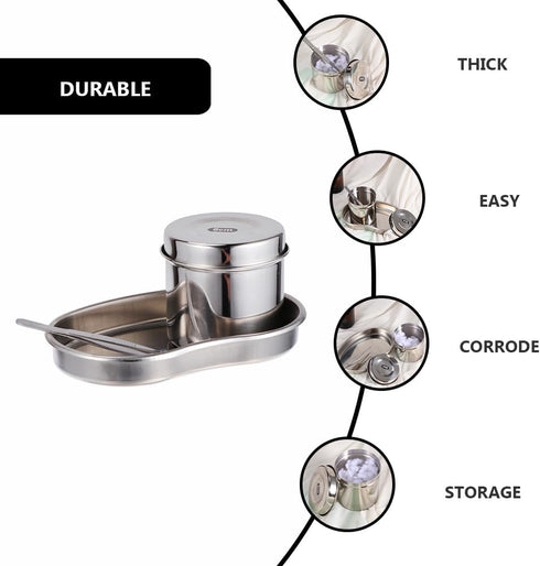 iplusmile 2set Medical Tray, Stainless Steel Instrument Tray with Jar and Tweezer, Tattoo Sterilizer Tool