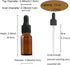 48 Pack 10 ml (1/3 oz) Glass Dropper Bottles for Essential Oil, Amber Round Glass Boston Bottle With Black Eye Dropper