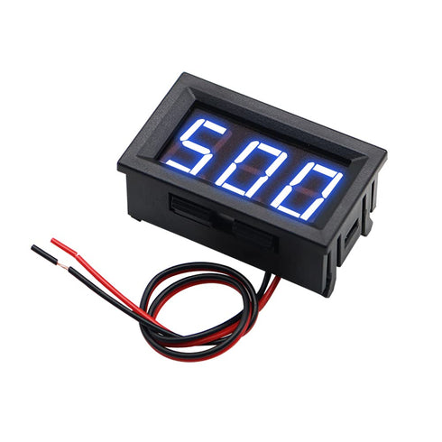 YSY Mini Digital Voltmeter 2-Wire AC 70V-500V Blue LED Display Panel Voltage Test Meter (Blue, AC 70-500V)