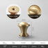 SANCHAKOU 2Pcs 25 19 27mm Furniture Knobs Wardrobe Door Round Single Hole Gold Bedside Table Full Copper Cabinet Handle