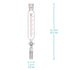 stonylab Pressure Equalizing Addition Funnel, 24/40 Joint Borosilicate Glass, Graduated Dropping Funnel, 100 ml