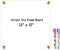 Clear Acrylic Dry Erase Board, 12" X 12" Golden Non-Magnetic Frameless White Board for Wall, Home, Office, 2 Markers