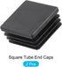 Cap(35 35mm) 2Pcs, METALLIXITY Square Tube End x Plastic Plugs Insert End Caps Pipe Cap Cover - for Furniture Table