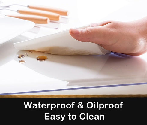 Clear PVC Desk Pad, 36x60 inch Waterproof Wipeable Writing Desk Cover Protector for Office and Home