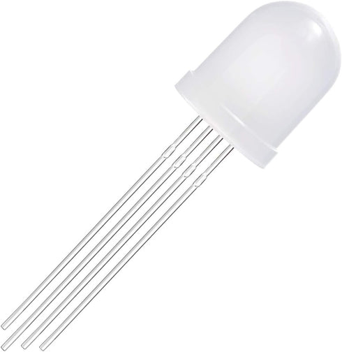 CHANZON 50 pcs 10mm RGB Multicolor Diffused LED Diode Lights Common Cathode (Frosted Round 3 Color) for Electronics