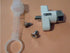 White HV Thumb Turn Lock Kit for Hurricane Shutters