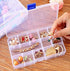 Yinpecly Component Storage Box, 143x100x30mm Plastic Organizer Container with 5 Grids for Electronic Components, Clear