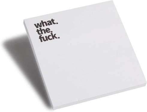 Funny Sticky Note What The F*ck Sticky Notepad, Novelty Notepads, Funny Sassy Rude Desk Accessory Gifts