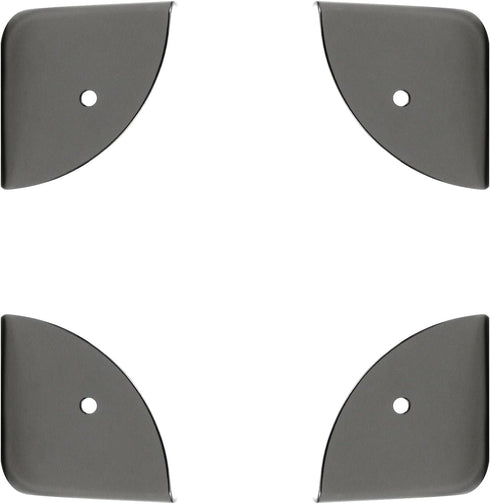 39mm/1.53" 8PCS T Tulead Iron Corner Protectors Black Decorative Box Edge Cover Box Cabinet Edge Safety Guards