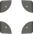 39mm/1.53" 8PCS T Tulead Iron Corner Protectors Black Decorative Box Edge Cover Box Cabinet Edge Safety Guards