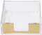 MultiBey Sticky Notes Memo Pad Holder Dispenser, Rose Gold with Clear Desk Supplies Organizer for Office
