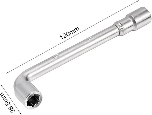 uxcell 10mm Metric L Shaped Angled Open Hex 6 Point Socket Wrench