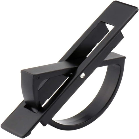 2 Pack Concealed Drawer Door Finger Pull Handle | Recessed Flush Insert with Resin Back Cap