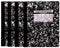 Mintra Office Composition Books - Sturdy Flexible Cover (4 Pack, Black Marble Comp - College Ruled)