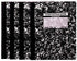 Mintra Office Composition Books - Sturdy Flexible Cover (4 Pack, Black Marble Comp - College Ruled)