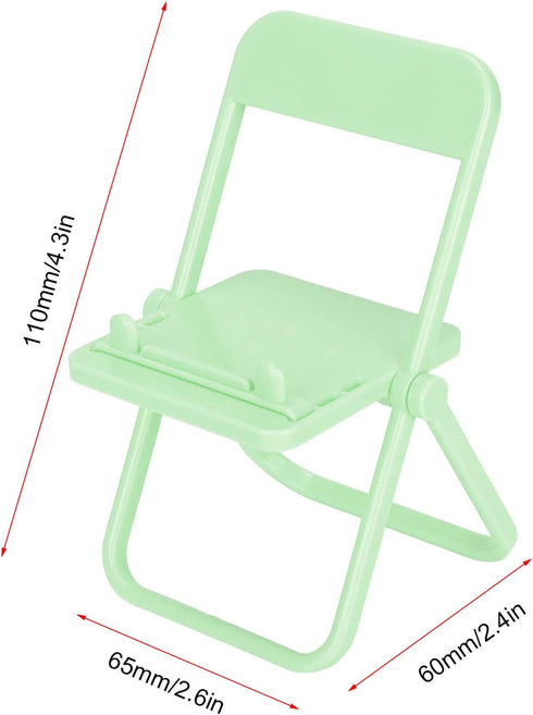 belupai Small Chair Mobile Phone Holder, Multi Angle Phone Bracket Mini Chair Shape Cell Phone Stand Plastic Foldable