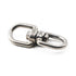 304 Stainless Steel Eye to Eye Swivel Ring, M6 1/4" Key Ring Connectors for Anchor Chain (5PCS)