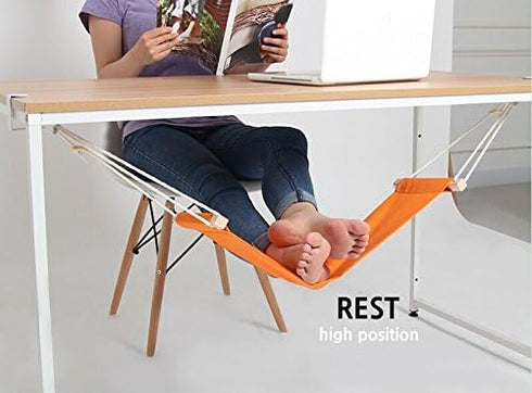 Home-organizer Tech Portable Adjustable Foot Hammock for Corner Desk, Mini Under Desk Foot Rest for Home, Office, Travel