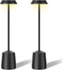 Aluminum LED Cordless Table Lamps Set of 2, Portable Rechargeable 5000mAh Battery
