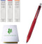 KURU TOGA Advance Upgrade Model 0.5mm Red Body + HB/B/2B Refills, Sticky Notes Value Set