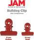 JAM PAPER Metal Bulldog Clips - Medium - 31mm - Red - Pack of 15