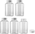 uxcell 300ml/10.1oz Plastic Lab Chemical Reagent Bottle, Wide Mouth Liquid Storage Container, 5pcs