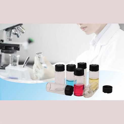 Clear Glass Vials with Screwcap, Empty Bottles for Liquid Sampling, 50 pcs 10 ml