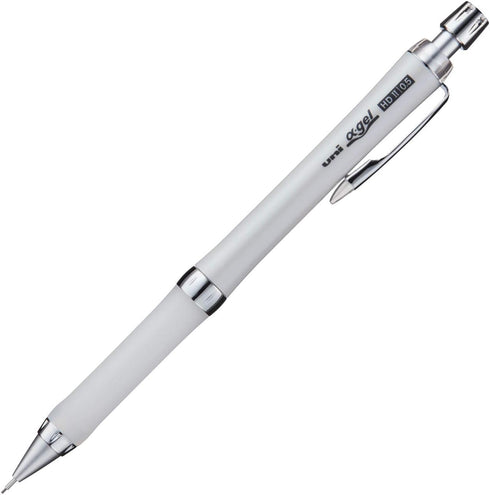 Uni Alpha-Gel Slim Mechanical Pencil, 0.5mm, Firm Grip, White (M5809GG1P.1)