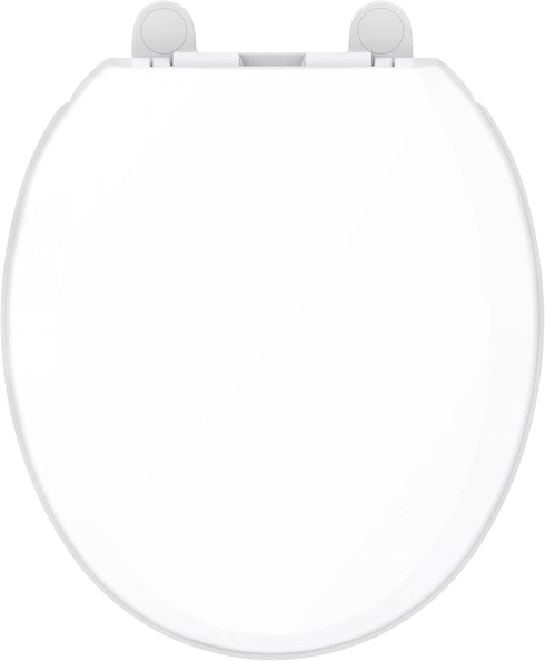 Gerber Round Front Toilet Seat with Cover, Soft Close, No Slam, Quick