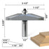 1/2 Inch 3-1/8 Inch Professional Bevel Raised Panel Router Bits Shank for Making Cabinet Door and Cove-Cut, Diameter