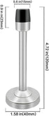 Door Stopper - Long 304 Stainless Steel Sound Dampening Door Stop Bumper Wall Protector, 5 inch Silver