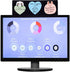 Yocoolfun (2 Pack Computer Monitor Memo Board,Computer Monitor Sticky Note Holder Message Board for Monitors Screen
