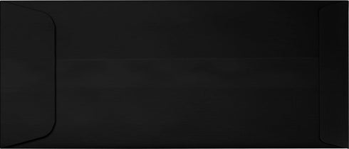 LUXPaper #10 Policy Business Envelopes, Peel & Press, Black Linen, 4 1/8" x 9 1/2", 50 Qty