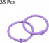uxcell Loose-Leaf Binder Rings - 30mm/1.2 inch Metal Book Ring Key Holder for Home, Office Supplies, Purple, 36 Pack