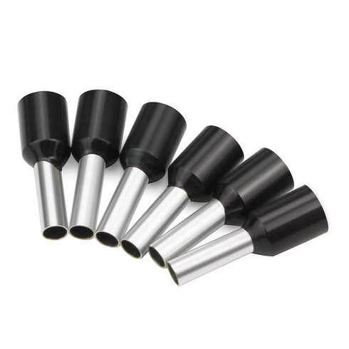 XHF 1000 PCS Insulated Copper Crimp Connectors, AWG 14/2.5mm² Wire Ferrules, Black