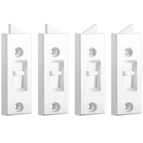 Window Latch Locks, 4 Pack Plastic Construction Spring Loaded Tilt Latch Replacement for Windows