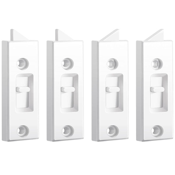 Window Latch Locks, 4 Pack Plastic Construction Spring Loaded Tilt Latch Replacement for Windows