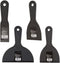 Edward Tools Plastic Knife Set, 4 Piece Heavy Duty Putty Knife Set with 1 1/2 Putty Knife and Spreader